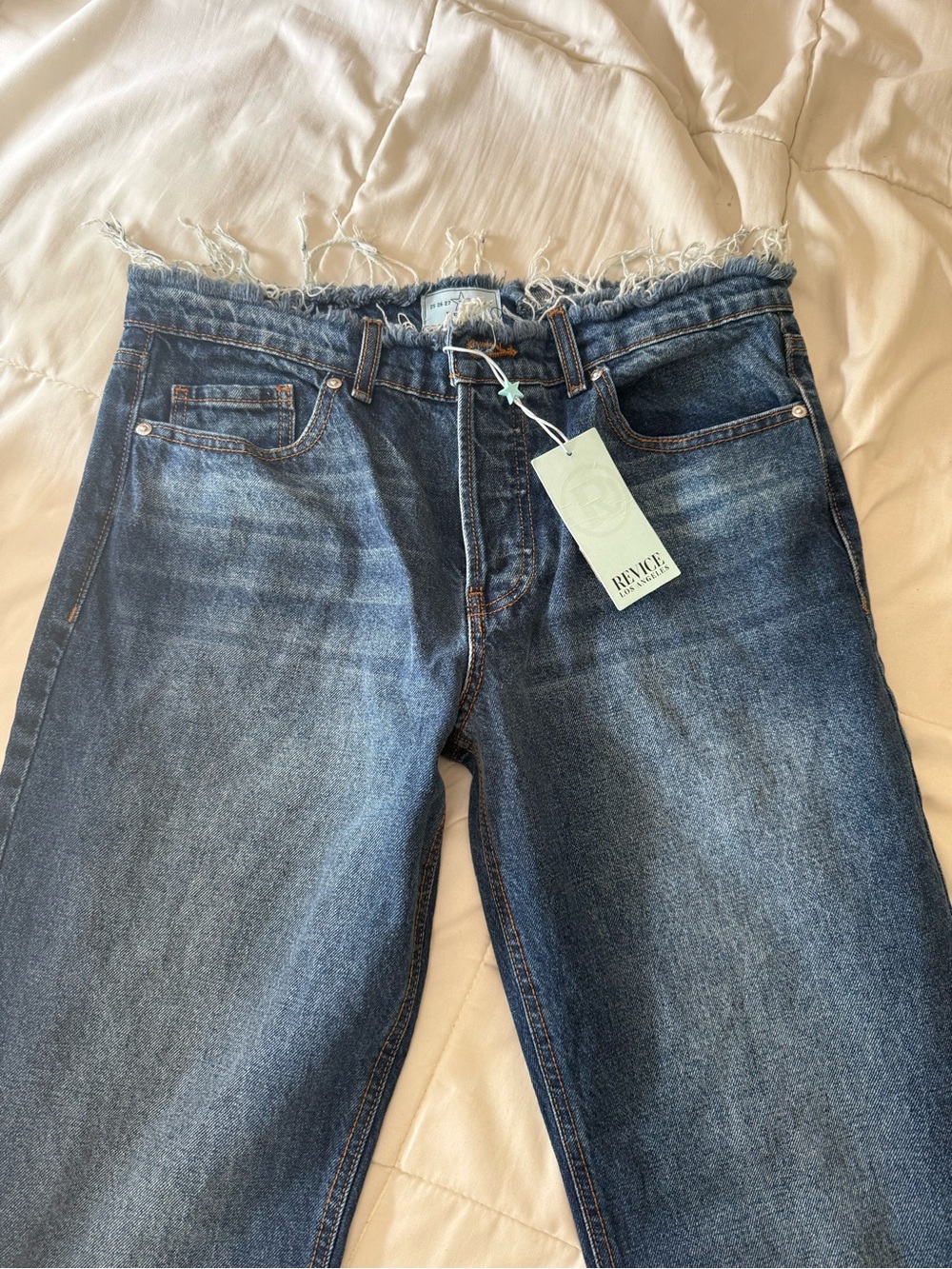 Revice Frayed Waistband Size 28
